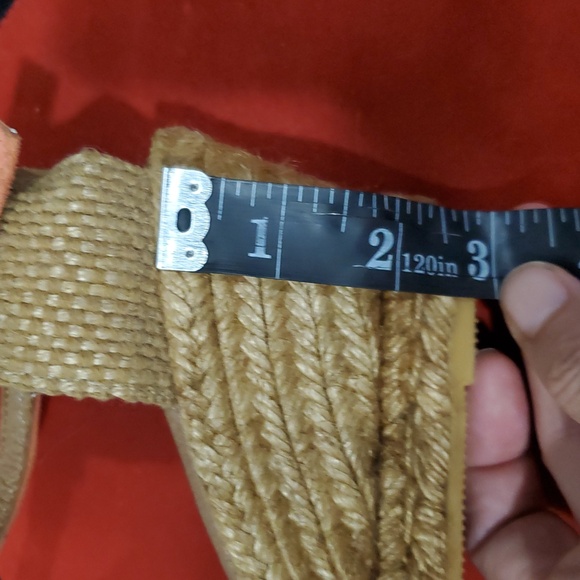 Gaimo Made In Spain Genuine Suede Espadrille Wedge In Coral Size 40 Or 9.5 - Picture 11 of 12